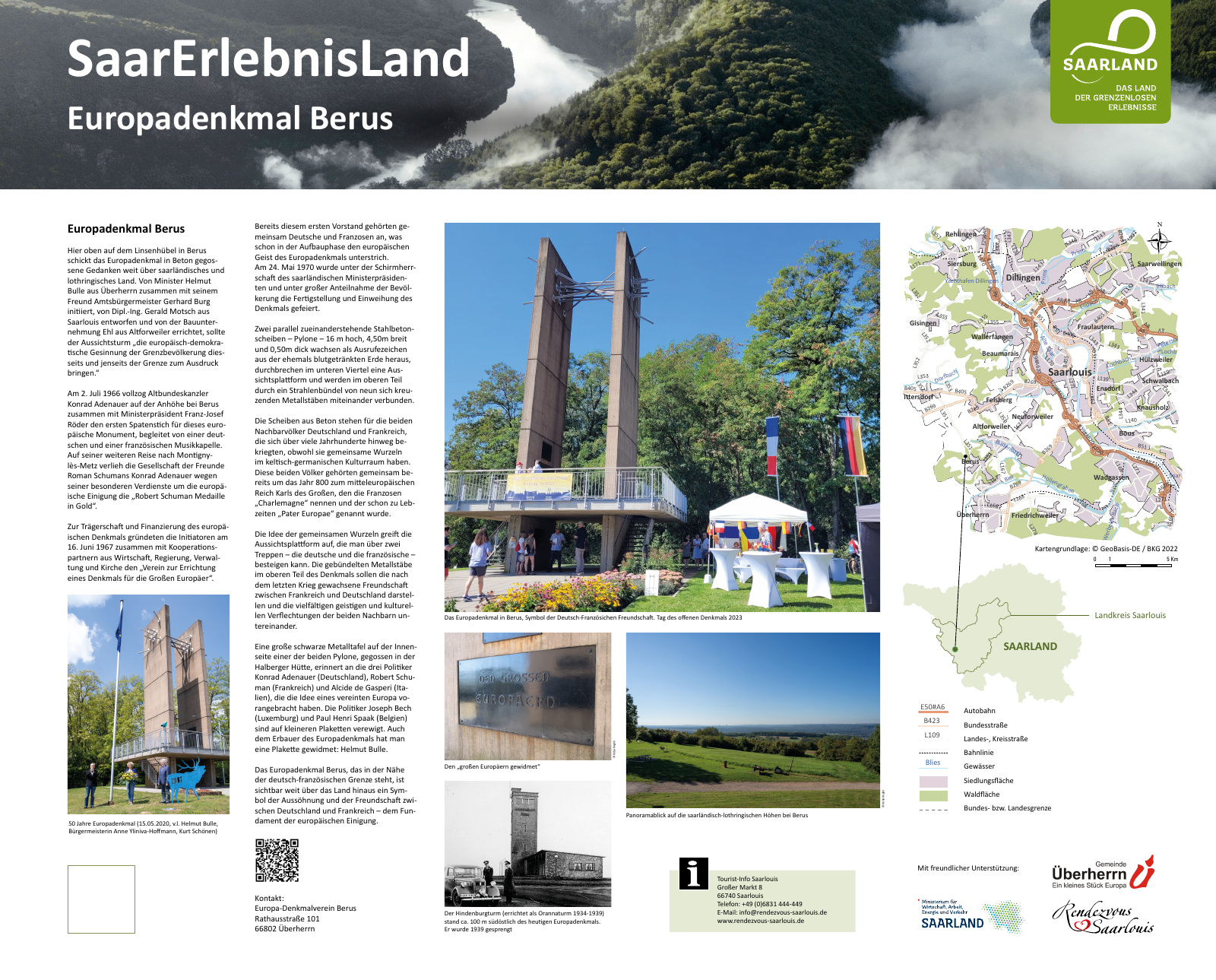 Europadenkmal Berus als regionales Symbol Europas